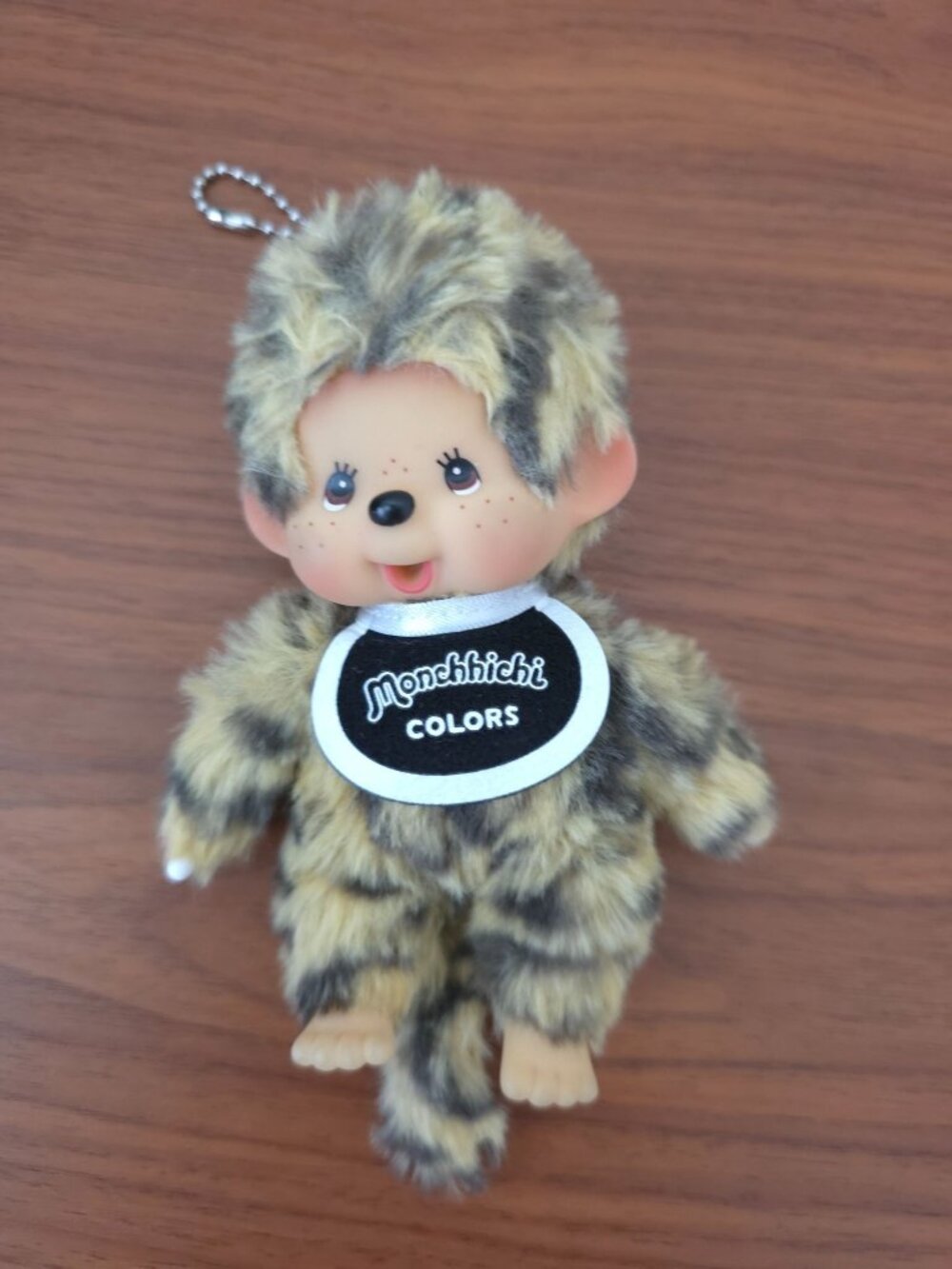 NWOT Sekiguchi Monchhichi COLORS Mini Plush Keychain Leopard Print Outfit RARE - Picture 2 of 7